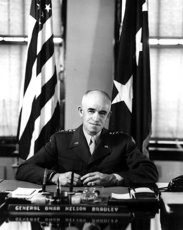 Omar-Bradley-at-Desk General Omar Bradley