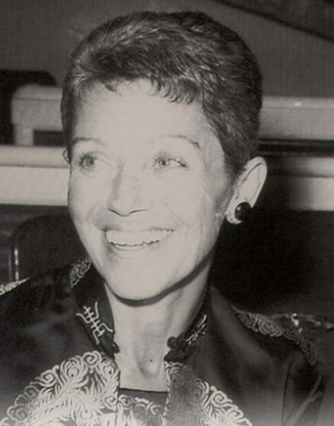 Black and white photograph of Dora Buhler
